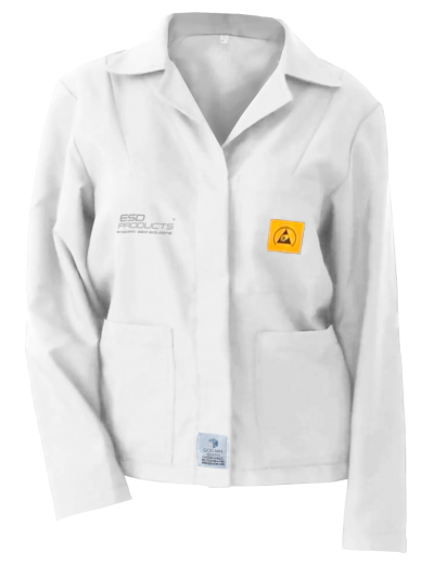 ESD Jacket 1/3 Length ESD Smock White Female 3XL Antistatic Clothing ESD Garment